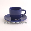 KC-03006blue taza de té con platillo, taza de café de alta calidad taza
